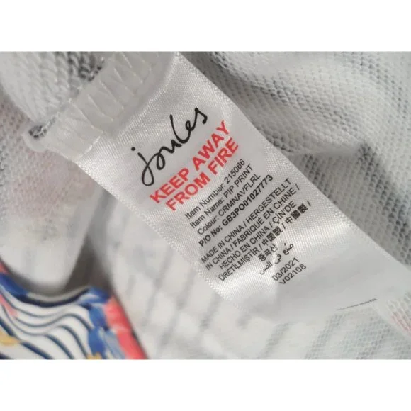 NWT Women Size 4 or 20 Joules Floral Casual Half Zip Floral Pip Print Sweatshirt - Picture 6 of 7